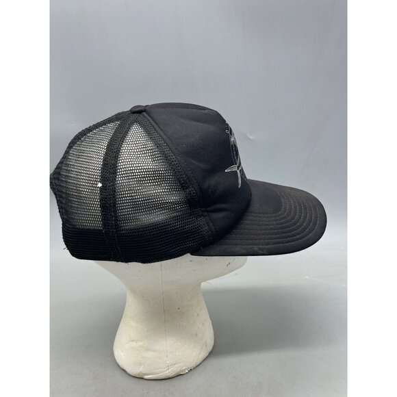 O'Neill Black Snap Back Mesh Trucker Cap with Fish & Palm Print Used READ - Picture 4 of 10